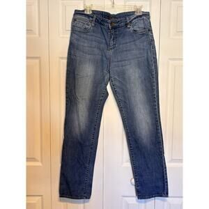 Kut from The Kloth Straight Leg Dark Wash Denim Jeans Sz 12 Medium Wash